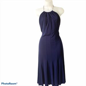 Lauren Ralph Lauren Chain Halter Midi Dress